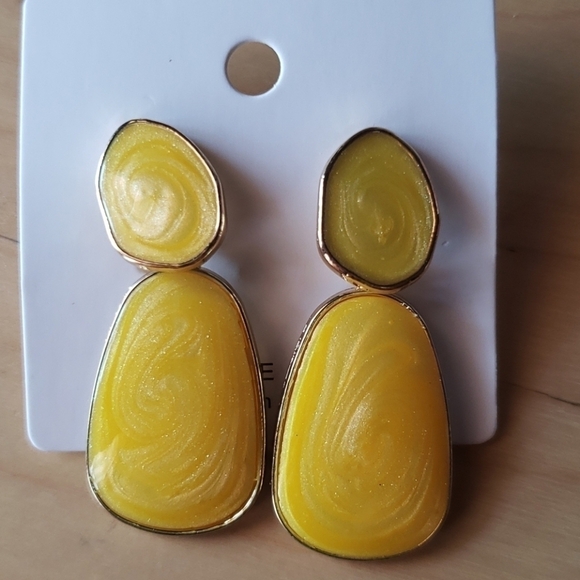 retro Geometric Earrings NWOT - Picture 1 of 4